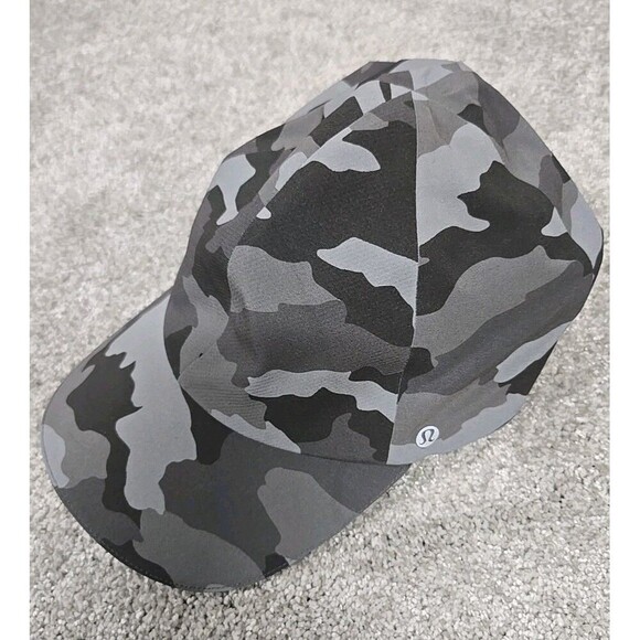 Lululemon Fast Free Run Hat Heritage 365 Camo Rhino Grey OS Baseball Cap EUC - Picture 2 of 5